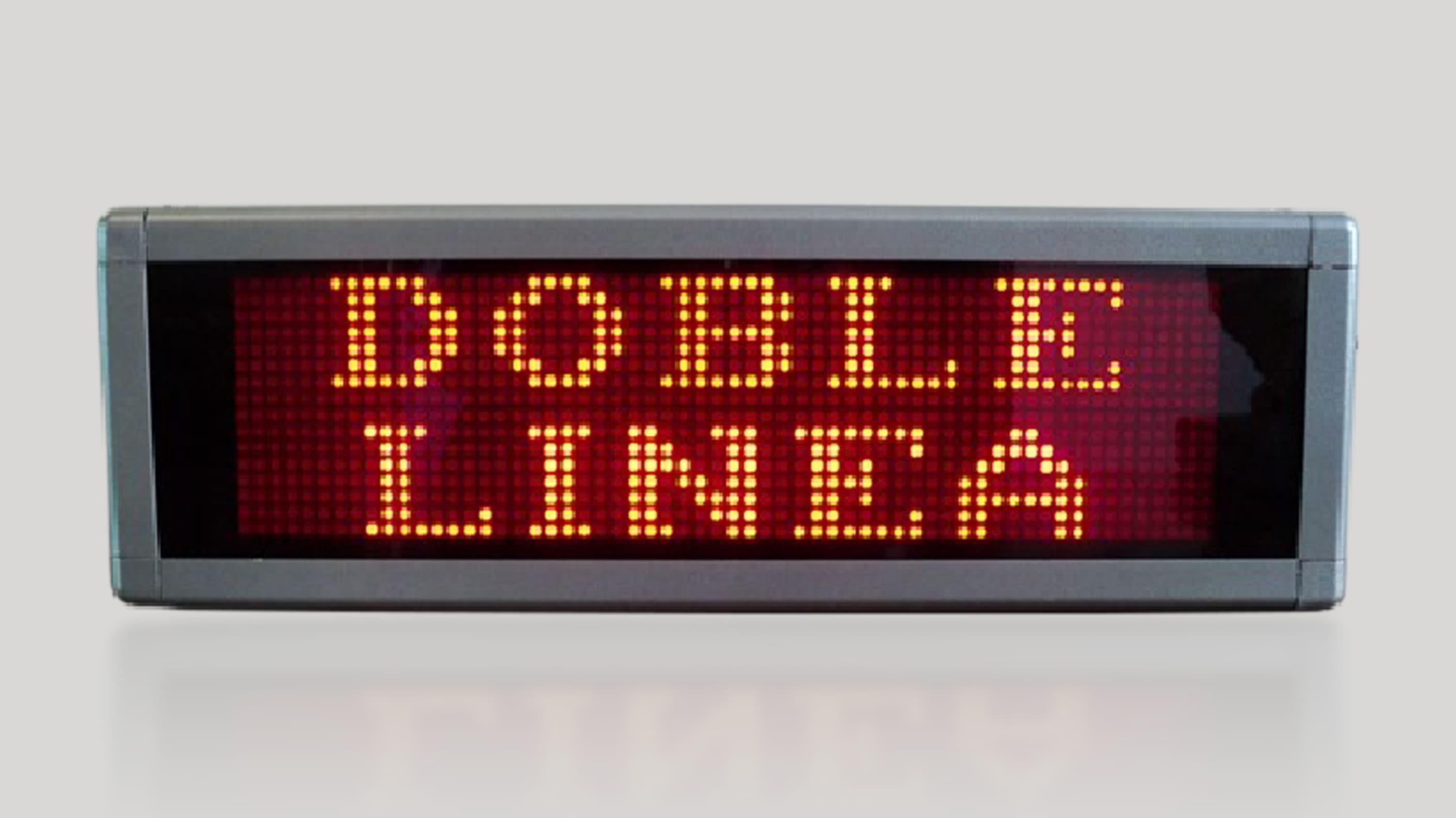 Cartel de texto pasante LED modelo M2T760R